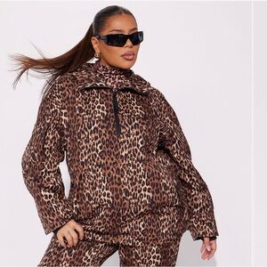Leopard Print Jacket and Pants Set